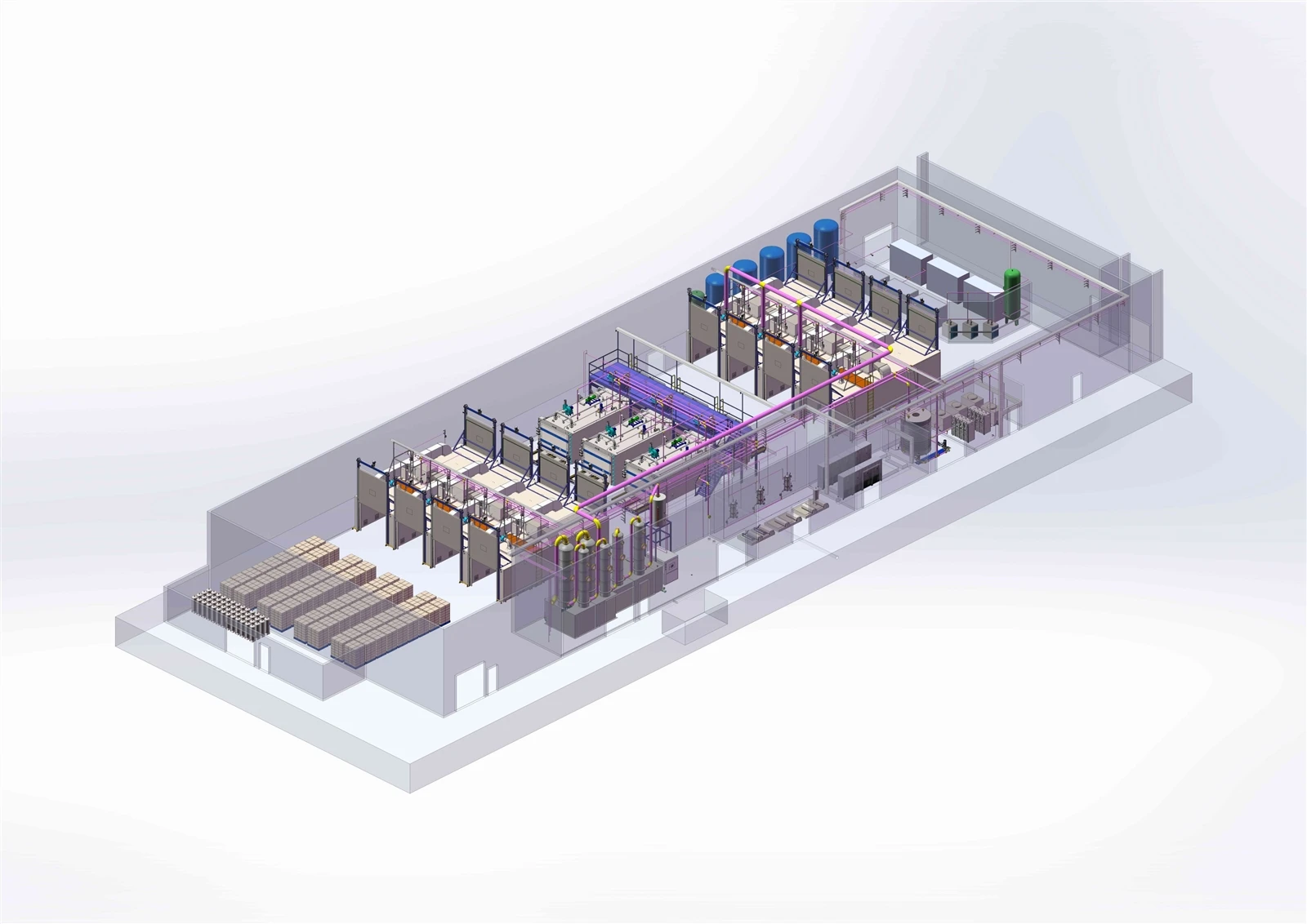 The process flow of large ethylene oxide sterilization chamber consists of three stages The process flow of large ethylene oxide sterilization chamber consists of three stages